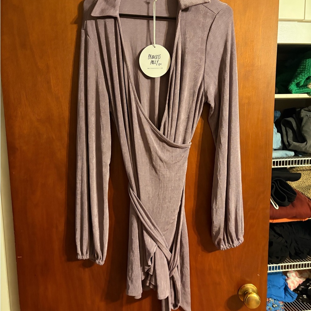 Princess Polly Lavender Wrap Dress
